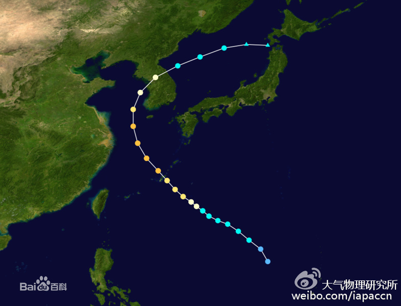 台风转向路径